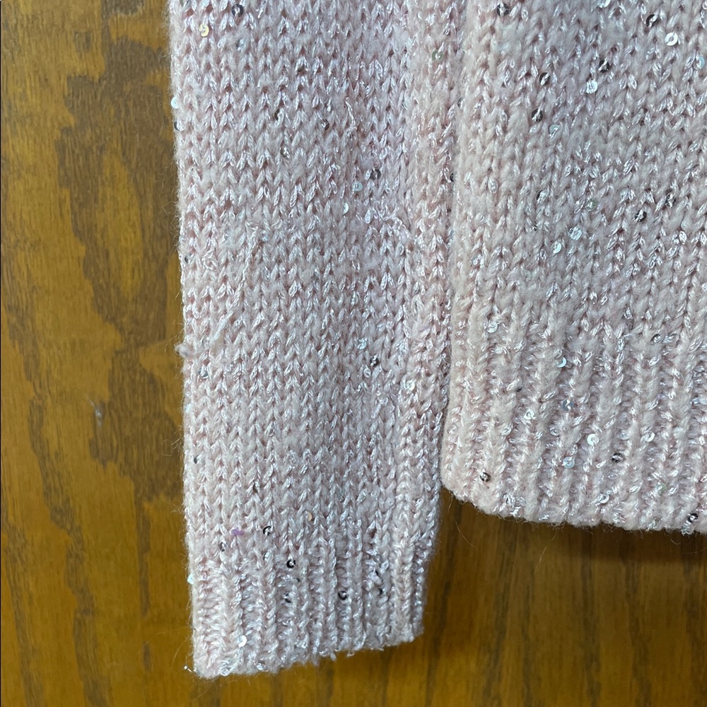 OshKosh B'gosh UGc Girls Size 8 pink Gray Crew Neck Sweater fair isle - Picture 11 of 13